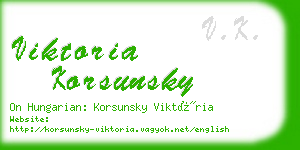 viktoria korsunsky business card